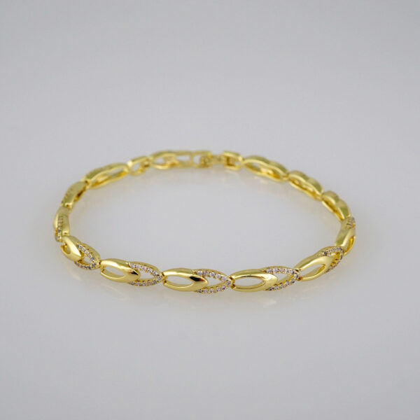 Bracelets Women/ Pulseras Dama/  Zircon Stone/ 14K Real Color// B484