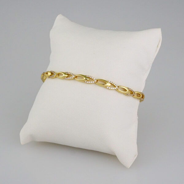 Bracelets Women/ Pulseras Dama/  Zircon Stone/ 14K Real Color// B484