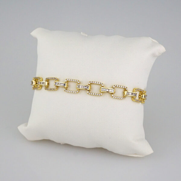 Bracelets Women/ Pulseras Dama/  Zircon Stone/ 14K Real Color// B485