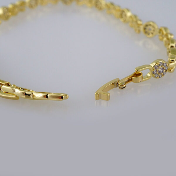 Bracelets Women/ Pulseras Dama/  Zircon Stone/ 14K Real Color// B487