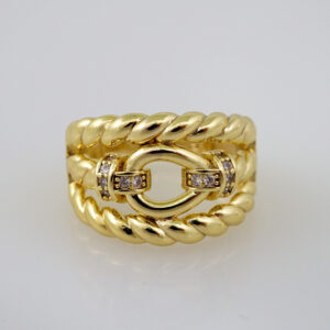 Women Ring/ Anillos Damas/    14K Real Color/   Zircon Stone// R252