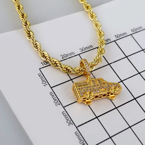 Cadenas & Colgantes/ Chain W/Pendants /14K Real Color/Zircon Stone// SET456 - Image 3