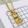 Cadenas & Colgantes/ Chain W/Pendants / 14K Real Color/ Zircon Stone/ 3mmx45cm-50cm-60cm// SET474 - Image 3