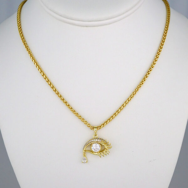 Cadenas & Colgantes/ Chain W/Pendants / 14K Real Color/ Zircon Stone/  Italiana x45cm// SET466