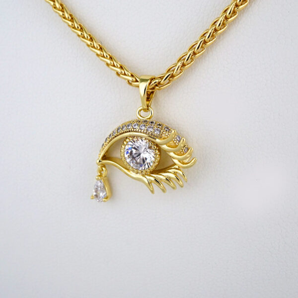 Cadenas & Colgantes/ Chain W/Pendants / 14K Real Color/ Zircon Stone/  Italiana x45cm// SET466 - Image 2