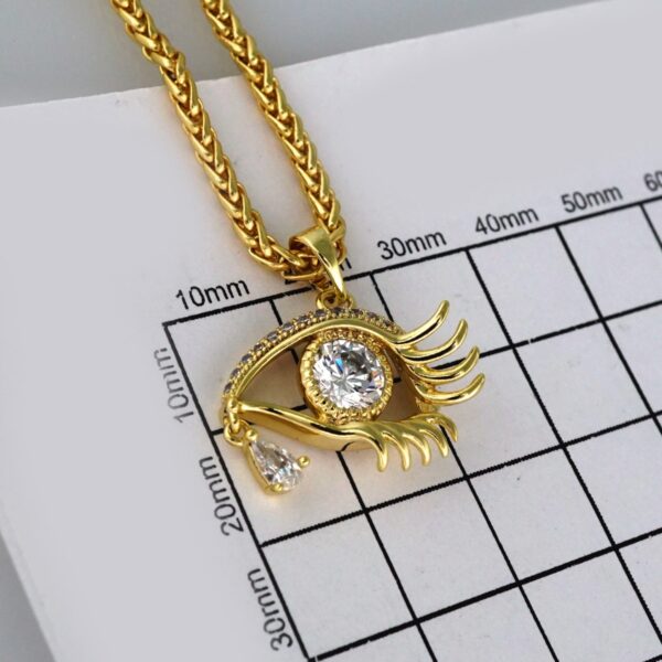 Cadenas & Colgantes/ Chain W/Pendants / 14K Real Color/ Zircon Stone/  Italiana x45cm// SET466 - Image 3