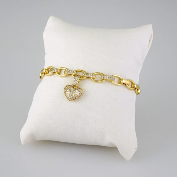 Women Bracelets/ Pulseras Dama/  Zircon Stone/ 14K Real Color// B495