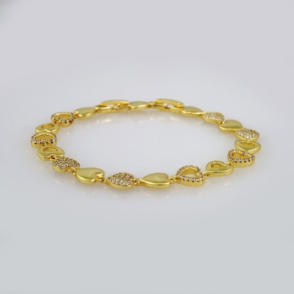 Woman Bracelets/ Pulseras Dama/ Zircon Stone/14K Real Color// B498