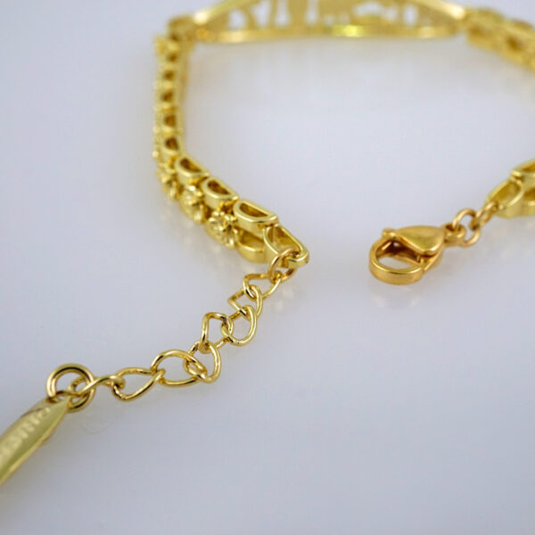 Woman Bracelets/ Pulseras Dama/  Plain/ 14K Real Color// B499