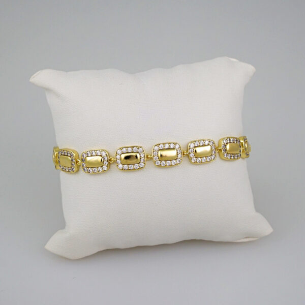 Woman Bracelets/ Pulseras Dama/  Zircon Stone/ 14K Real Color// B501