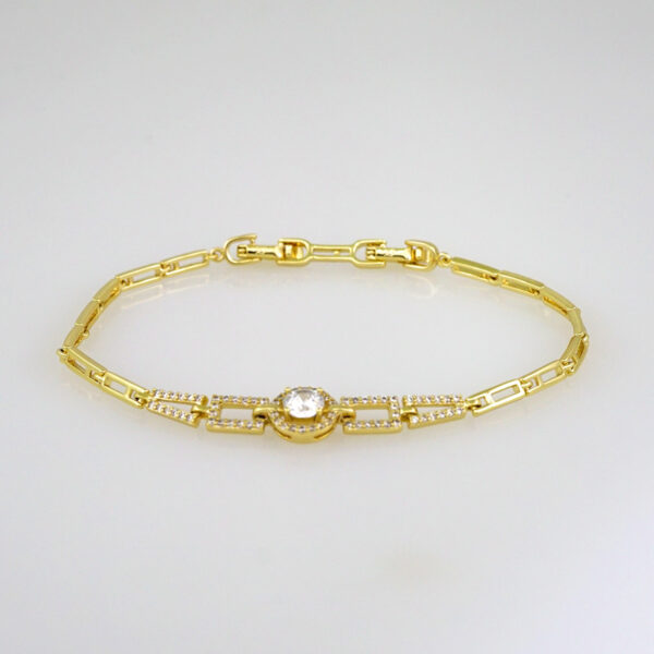 Woman Bracelets/ Pulseras Dama/  Zircon Stone/ 14K Real Color// B504