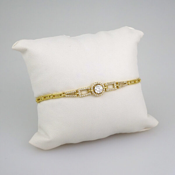 Woman Bracelets/ Pulseras Dama/  Zircon Stone/ 14K Real Color// B504