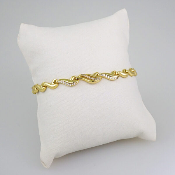 Woman Bracelets/ Pulseras Dama/  Zircon Stone/ 14K Real Color// B508