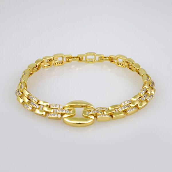 Woman Bracelets/ Pulseras Dama/  Zircon Stone/ 14K Real Color// B511 - Image 2