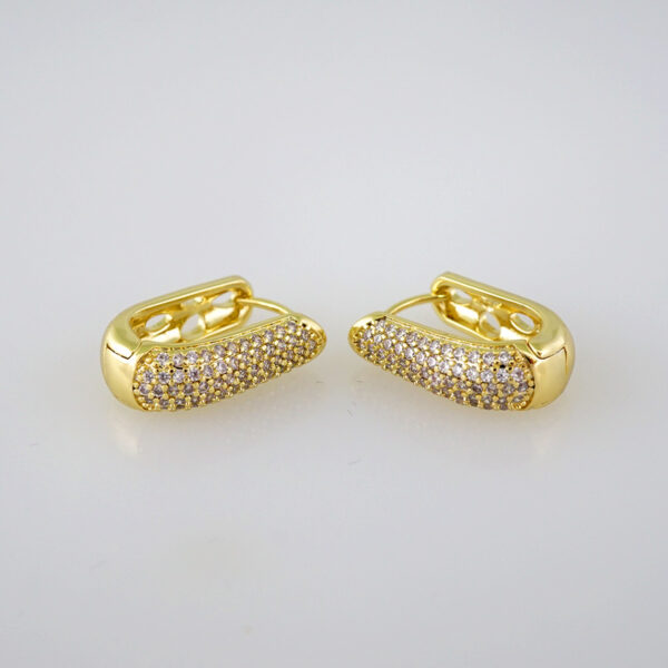 Women Earrings/ Aretes Dama/ Zircon Stone/ 14k Real Color// E445