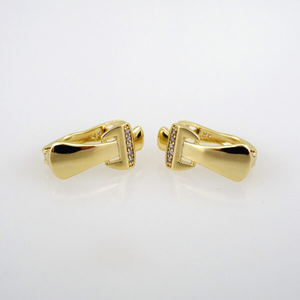 Women Earrings/ Aretes Dama/Zircon Stone/14k Real Color// E446