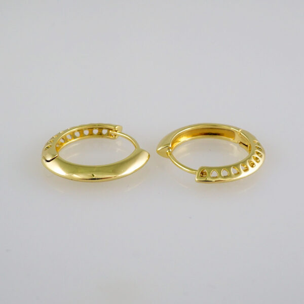 Women Earrings/ Aretes Dama/ Plain/ 14k Real Color// E472