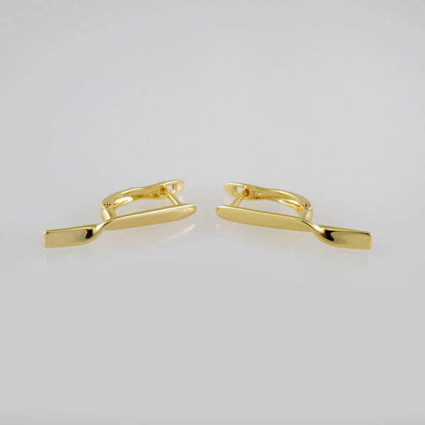 Woman Earrings / Aretes Dama/ Plain/ 14k Real Color// E475