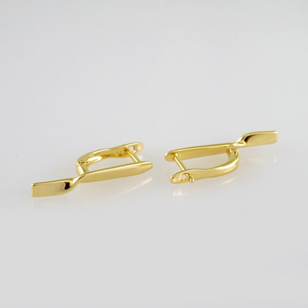 Woman Earrings / Aretes Dama/ Plain/ 14k Real Color// E475