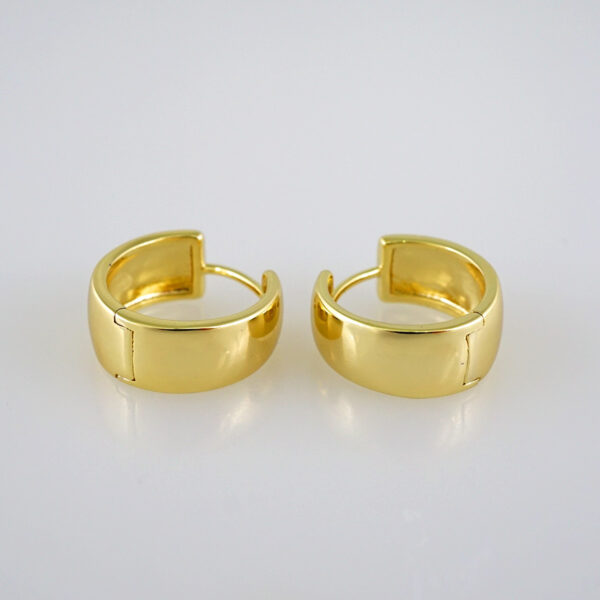 Woman Earrings / Aretes Dama/ Plain/ 14k Real Color// E480