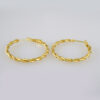 Woman Earrings / Aretes Dama/ Plain/ 14k Real Color// E489