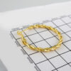 Woman Earrings / Aretes Dama/ Plain/ 14k Real Color// E489 - Image 3
