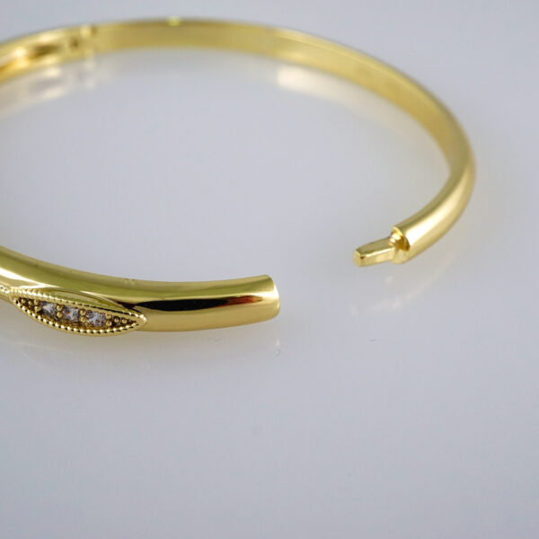 Bangles Women/ Pulsos Dama/ Zircon Stone/ 14K Real Color// P239 - Image 3