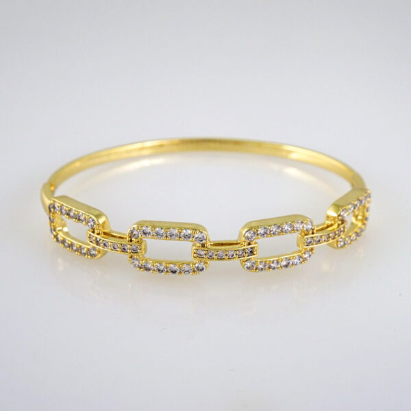 Women Bangles/ Pulsos Dama/  Zircon Stone/  14K Real Color// P294