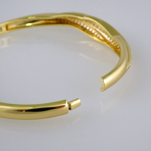 Bangles Women/ Pulsos Dama/  Zircon Stone/  14K Real Color// P241 - Image 3