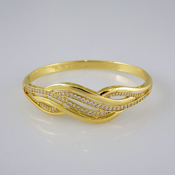 Bangles Women/ Pulsos Dama/  Zircon Stone/  14K Real Color// P242