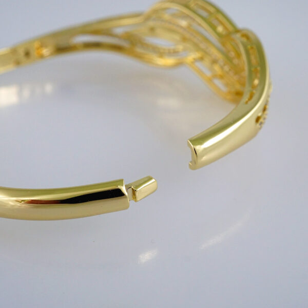 Bangles Women/ Pulsos Dama/  Zircon Stone/  14K Real Color// P242 - Image 3