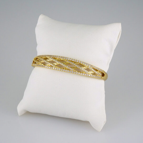 Bangles Women/ Pulsos Dama/  Zircon Stone/  14K Real Color// P244 - Image 2