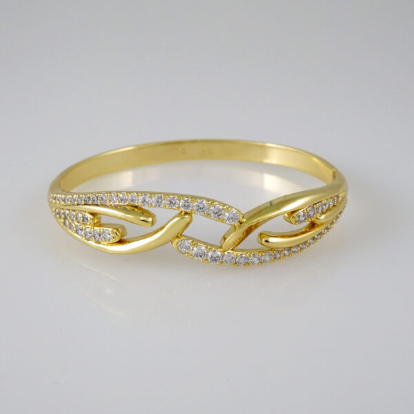 Bangles Women/ Pulsos Dama/ Zircon Stone/ 14K Real Color// P246