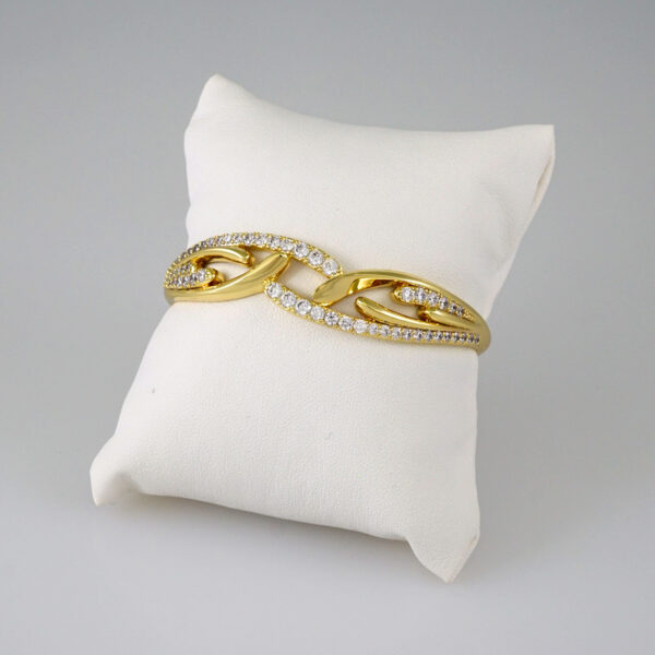 Bangles Women/ Pulsos Dama/ Zircon Stone/ 14K Real Color// P246 - Image 2