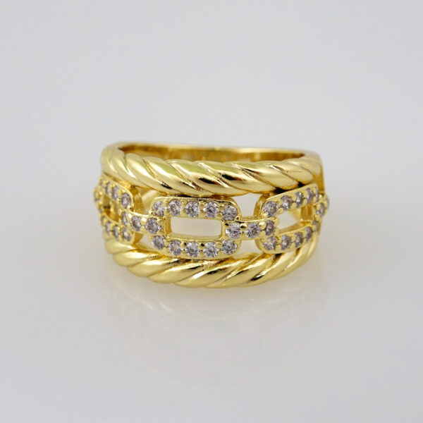 Women Ring/ Anillos Damas/ 14K Real Color/  Zircon Stone// R256