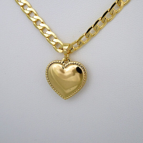 Cadenas & Colgantes/ Chain W/Pendants /14K Real Color/Zircon Stone/ 4mm x45cm/ Corazon// SET504 - Image 2
