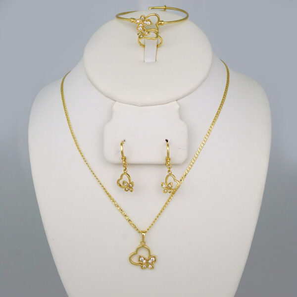 Cadenas & Colgantes & Earrings/ Rings/ Chain /Pendants / 14K Real Color/ Zircon Stone/ Set de Niña// SET508