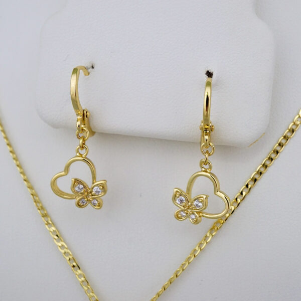 Cadenas & Colgantes & Earrings/ Rings/ Chain /Pendants / 14K Real Color/ Zircon Stone/ Set de Niña// SET508