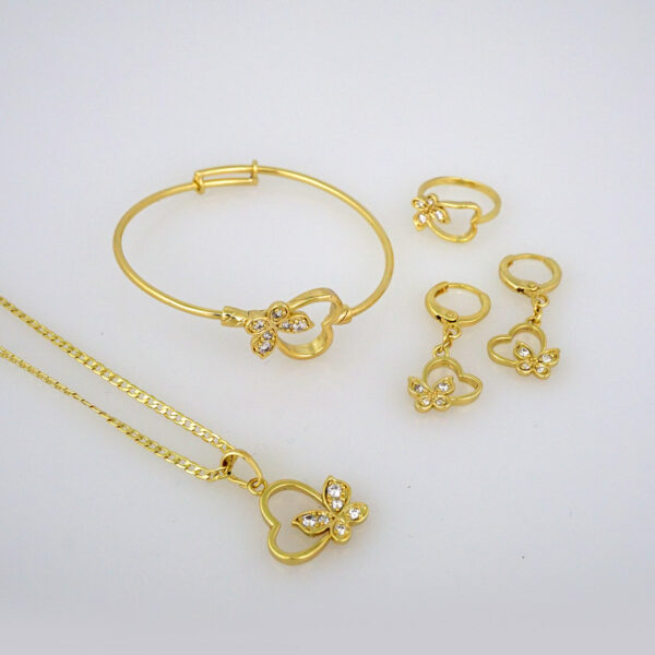 Cadenas & Colgantes & Earrings/ Rings/ Chain /Pendants / 14K Real Color/ Zircon Stone/ Set de Niña// SET508