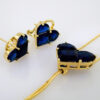 Cadenas & Colgantes & Earrings/ Chain W/Pendants / 14K Real Color/ Zircon Stone// SET520 - Image 3
