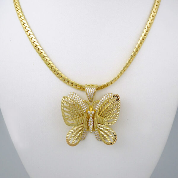 Gargantilla & Colgantes / Choker W/ Pendants/  14K Real Color/  Plain/  5mm x 45cm// SET53