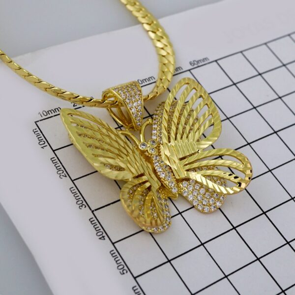 Gargantilla & Colgantes / Choker W/ Pendants/  14K Real Color/  Plain/  5mm x 45cm// SET53 - Image 3