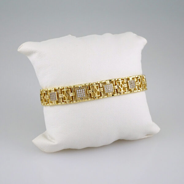 Women Bracelets/ Pulseras Dama/ Zircon Stone/14K Real Color// B500
