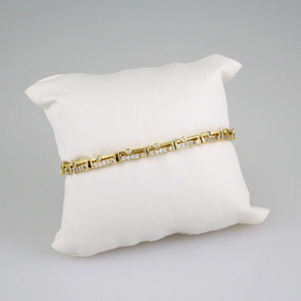 Women Bracelets/ Pulseras Dama/  Zircon Stone/ 14K Real Color// B519