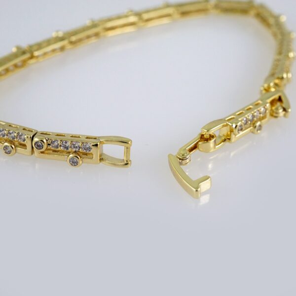 Women Bracelets/ Pulseras Dama/  Zircon Stone/ 14K Real Color// B519