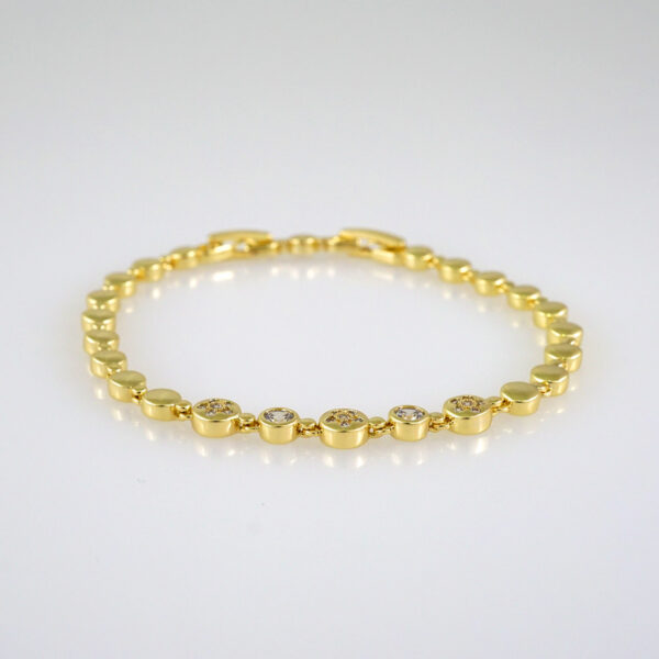 Women Bracelets/ Pulseras Dama/  Zircon Stone/ 14K Real Color// B521