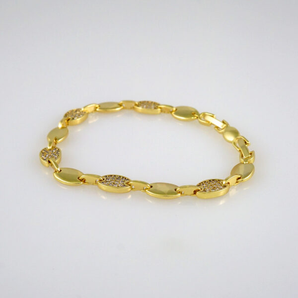 Women Bracelets/ Pulseras Dama/ Zircon Stone/14K Real Color// B522