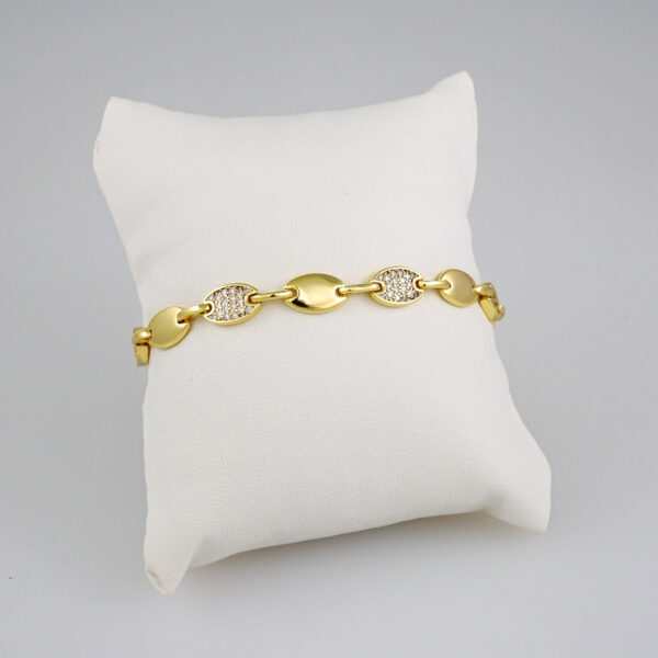 Women Bracelets/ Pulseras Dama/ Zircon Stone/14K Real Color// B522