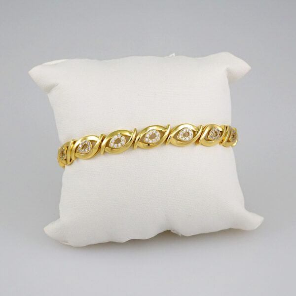 Women Bracelets/ Pulseras Dama/  Zircon Stone/ 14K Real Color// B523
