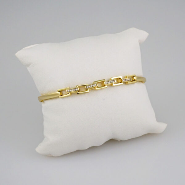 Women Bracelets/ Pulseras Dama/  Zircon Stone/ 14K Real Color// B525